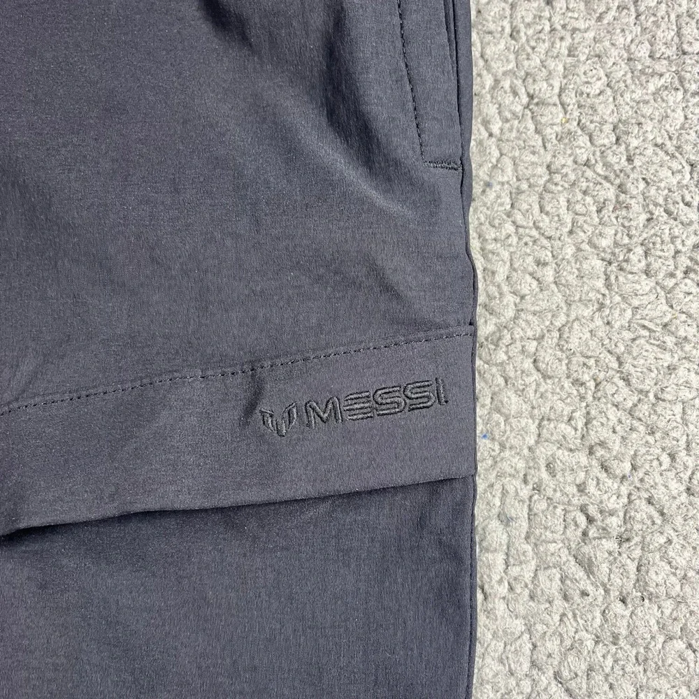 Messi Collection Mens Small Black Cargo Jogger Pants Tapered Athletic Stretch